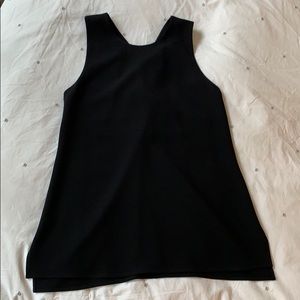 Theory cross cross racerback black tunic
